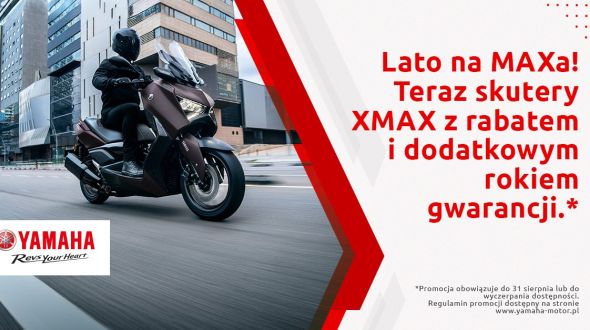 Lato na MAXa! Teraz skutery XMAX z rabatem i dodatkowym rokiem gwarancji.